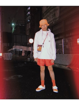 「Carhartt WIP（カーハートダブリューアイピー）のアイテム（マウンテンパーカー）」を使った、Ethan Chuさん（メンズ・172cm）の春コーディネート