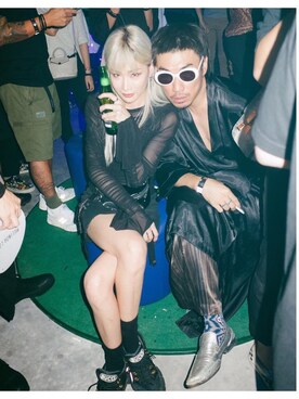 「Saint Laurent」｜「アイテム（その他アウター）」を使った、Ethan Chuさん（メンズ・172cm）の春コーディネート