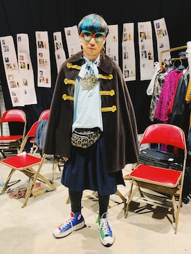「アイテム（サングラス）」を使った、Ethan Chuさん（メンズ・172cm）の夏コーディネート
