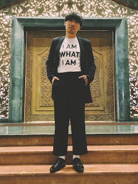 「CUSTOM MADE（カスタムメイド）のアイテム」を使った、Ethan Chuさん（メンズ・172cm）の夏コーディネート