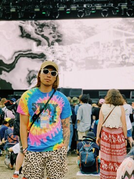 「Saint Laurent」｜「アイテム（帽子）」を使った、Ethan Chuさん（メンズ・172cm）の夏コーディネート