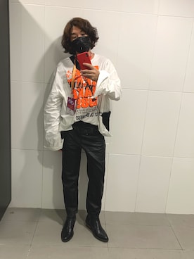 「GREYHOUND（グレイハウンド）のアイテム」を使った、Ethan Chuさん（メンズ・172cm）の冬コーディネート