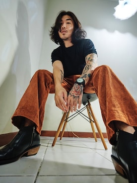 「GREYHOUND（グレイハウンド）のアイテム」を使った、Ethan Chuさん（メンズ・172cm）の夏コーディネート