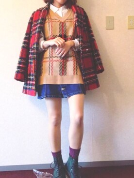 「Chuu」｜「アイテム（ジャケット/アウター）」を使った、yulkさん（レディース・164cm）の冬コーディネート