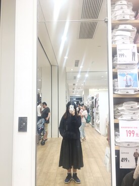「UNIQLO（ユニクロ）のアイテム（スタジャン）」を使った、churidnaxxさん（レディース・162cm）の秋コーディネート
