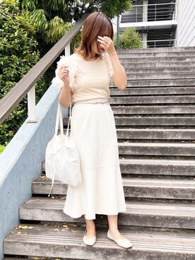 「ZOZOでしか買えない」｜「アイテム（スカート）」を使った、apresjour clairさん（レディース・162cm）の春コーディネート