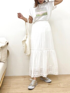 「コットンレース」｜apresjour clairさん（レディース・162cm）の夏コーディネート