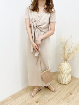 「美シルエット」｜「アイテム（ワンピース/ドレス）」を使った、apresjour clairさん（レディース・162cm）の夏コーディネート