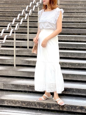 「コットンレース」｜apresjour clairさん（レディース・162cm）の夏コーディネート