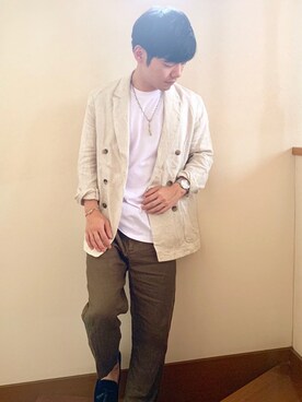 ローファーを使った 麻ジャケット のメンズコーディネート一覧 Wear