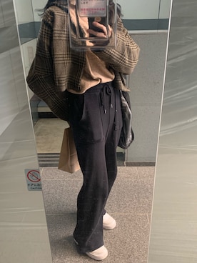 「タートルネック」｜「アイテム（パンツ）」を使った、ZAKKUさん（レディース・155cm）の冬コーディネート