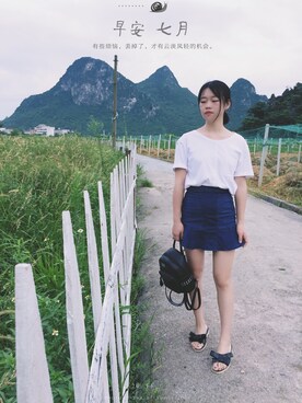 「F（エッフェ）のアイテム（トップス）」を使った、着迷さん（レディース・155cm）の春コーディネート