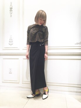 「アイテム（ブレスレット）」を使った、SHCさん（レディース・155cm）の春コーディネート