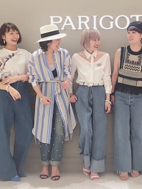 「PARIGOT（パリゴ）のアイテム」を使った、SHCさん（レディース・155cm）の春コーディネート