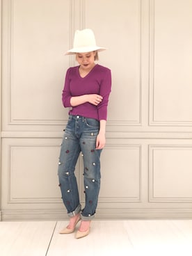 「Tu es mon TRESOR（トゥ エ モン トレゾア）のアイテム」を使った、SHCさん（レディース・155cm）の夏コーディネート