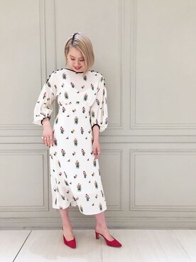 「mame（マメ）のアイテム（ワンピース）」を使った、SHCさん（レディース・155cm）の夏コーディネート