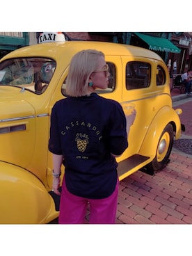 「アイテム（サングラス）」を使った、SHCさん（レディース・155cm）の夏コーディネート