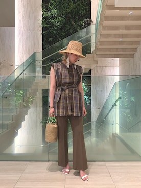 「アイテム（イヤリング）」を使った、SHCさん（レディース・155cm・30代）の夏コーディネート