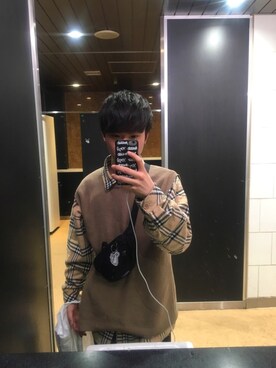 「Yohji Yamamoto（ヨウジヤマモト）のアイテム（その他小物）」を使った、たいぽん→さん（メンズ・170cm）の春コーディネート