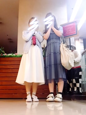 「blue」｜「アイテム（モカシン/デッキシューズ）」を使った、SrnChickさん（レディース・155cm）の春コーディネート