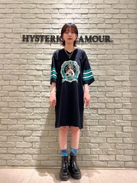 「ﾋﾞｯｸﾞｼﾙｴｯﾄ」｜「アイテム（ワンピース/ドレス）」を使った、ゆうかさん（レディース・164cm）の春コーディネート