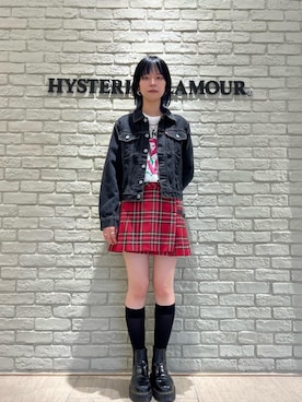 「ロックコーデ」｜「アイテム（デニムジャケット）」を使った、ゆうかさん（レディース・164cm）の秋コーディネート
