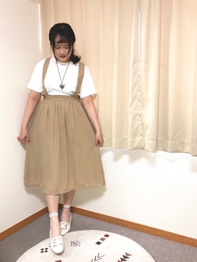 「シロティー」｜ゆたるさん（レディース・160cm）の春コーディネート