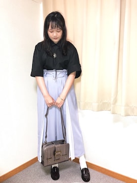 「axes femme（アクシーズファム）のアイテム（ショルダーバッグ）」を使った、ゆたるさん（レディース・160cm）の夏コーディネート