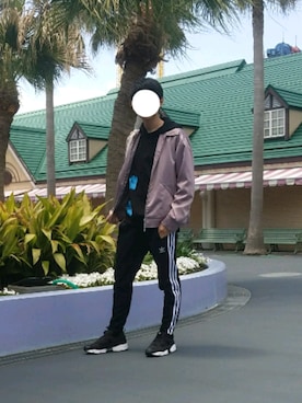 「adidas Originals（アディダスオリジナルス）のadidas Originals BECKENBAUER TRACK PANTS / cw1269 / cw1270（その他パンツ）」を使った、守岡　優人さん（メンズ・171cm）の春コーディネート