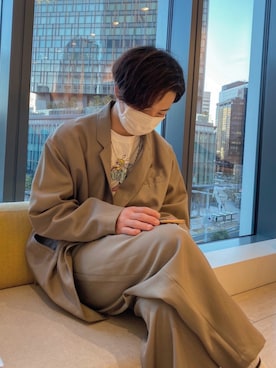 「いいね返し」｜「アイテム（セットアップ）」を使った、rm【相互】さん（メンズ・173cm）の春コーディネート