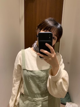 「TODAYFUL（トゥデイフル）のアイテム（サロペット/オーバーオール）」を使った、sugarさん（レディース・158cm）の春コーディネート
