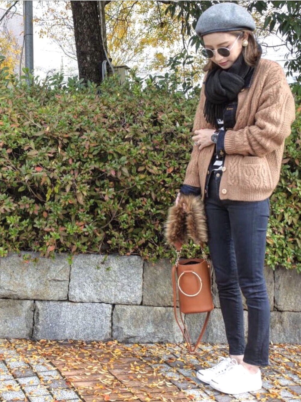 asukaさんの「【mihi、erikaコラボ】4wayバケツバッグ（MODE ROBE）」を使ったコーディネート