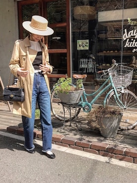 「スプリングSENSEOFPLACE」｜「アイテム（その他アウター）」を使った、asukaさん（レディース・163cm）の春コーディネート