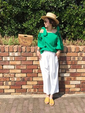 「GRL（グレイル）のアイテム（ピアス（両耳用））」を使った、asukaさん（レディース・163cm）の夏コーディネート