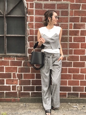 「GRL（グレイル）のアイテム（ピアス（両耳用））」を使った、asukaさん（レディース・163cm）の夏コーディネート