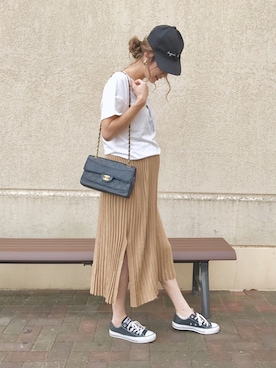 「GRL（グレイル）のアイテム（ピアス（両耳用））」を使った、asukaさん（レディース・163cm）の夏コーディネート