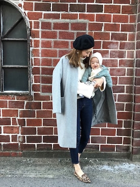 「GRL（グレイル）のアイテム（ピアス（両耳用））」を使った、asukaさん（レディース・163cm）の冬コーディネート