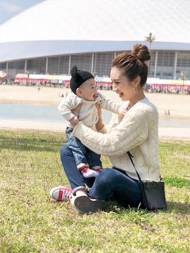 「GRL（グレイル）のアイテム（ピアス（両耳用））」を使った、asukaさん（レディース・163cm）の春コーディネート