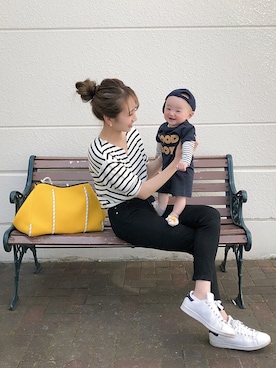 「GRL（グレイル）のアイテム（ピアス（両耳用））」を使った、asukaさん（レディース・163cm）の春コーディネート