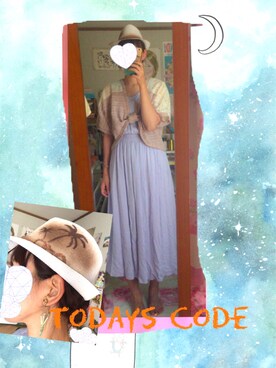 「fifth（フィフス）のアイテム（帽子）」を使った、minu.さん（レディース・170cm）の夏コーディネート