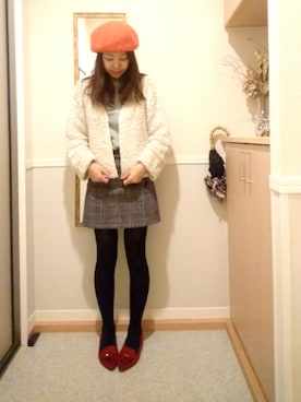 「COMME CA DU MODE（コムサデモード）のアイテム（ハンチング/ベレー帽）」を使った、りさすてぃっくさん（レディース・164cm）の秋コーディネート