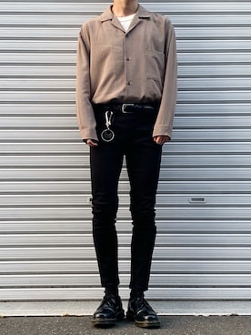 「UNIQLO（ユニクロ）のWOMEN ウルトラストレッチジーンズ（デニムパンツ）」を使った、HeHOさん（メンズ・175cm）の春コーディネート