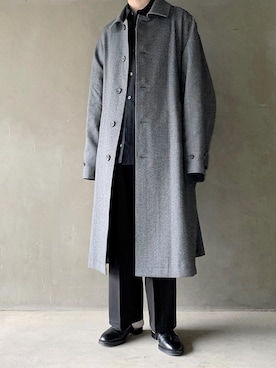 「stein」｜「アイテム（その他シューズ）」を使った、HeHOさん（メンズ・173cm）の冬コーディネート