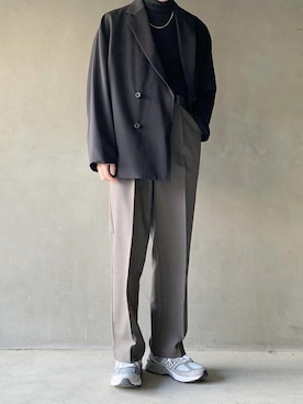 「UNIQLO（ユニクロ）のエクストラファインメリノリブタートルネックセーター（長袖）（ニット/セーター）」を使った、HeHOさん（メンズ・173cm）の冬コーディネート