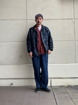 「schott（ショット）のアイテム（スタジャン）」を使った、idaさん（メンズ・179cm）の秋コーディネート