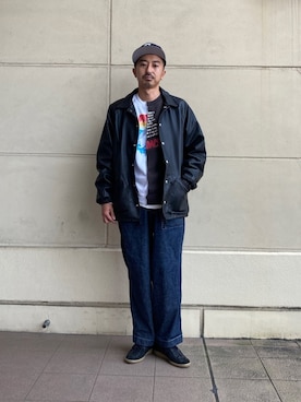 「schott（ショット）のアイテム（スタジャン）」を使った、idaさん（メンズ・179cm）の秋コーディネート