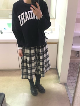 「Dr. Martens（ドクターマーチン）のDr.Martens (ドクターマーチン)/1461 3EYE GIBSON SHOES（その他シューズ）」を使った、みわぴょんさん（レディース・165cm）の冬コーディネート