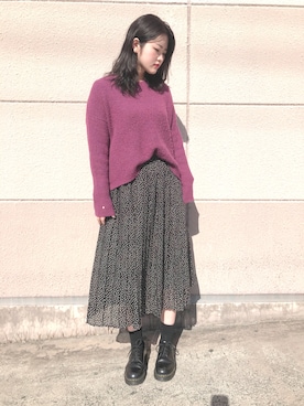 「Dr. Martens（ドクターマーチン）のDr.Martens (ドクターマーチン)/1461 3EYE GIBSON SHOES（その他シューズ）」を使った、みわぴょんさん（レディース・165cm）の冬コーディネート