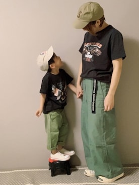 「UNDERCOVER（アンダーカバー）のアイテム」を使った、HeROさん（キッズ・100cm）の春コーディネート