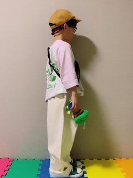 「ラグランTシャツ」｜「アイテム（ラッピングキット）」を使った、HeROさん（キッズ・110cm）の春コーディネート